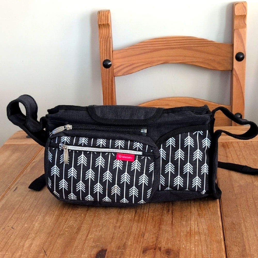 Leke Baby Black Arrow Print Stroller Organizer